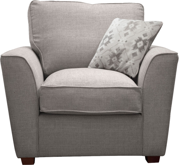 Gray Sofa Armchair with Cushion Cutout