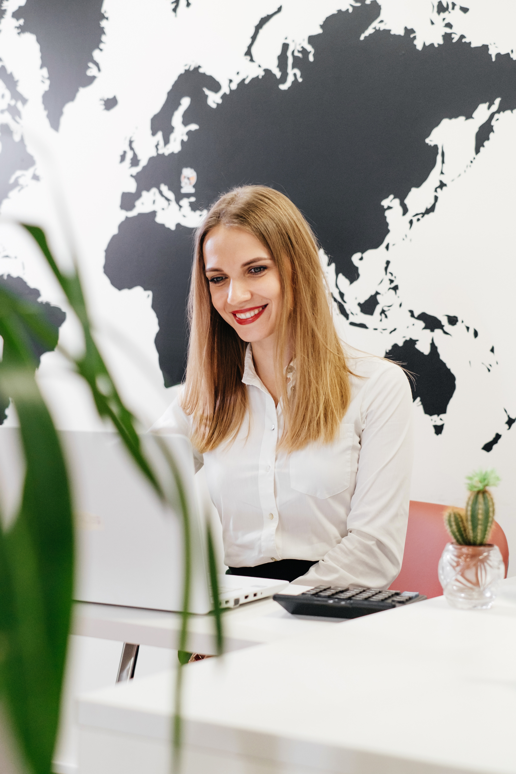 Woman Working in an Office